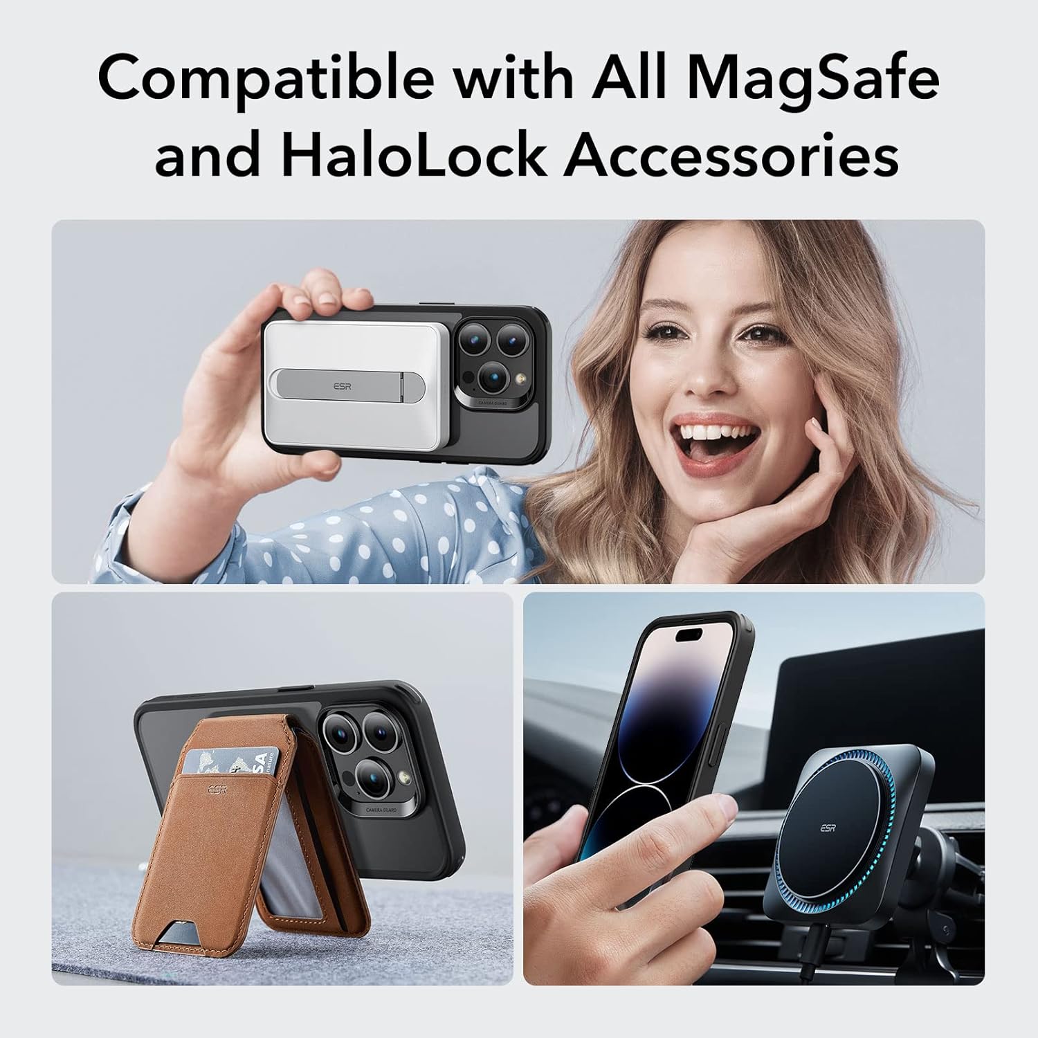 ESR IPHONE 14 PRO AIR ARMOR HALO LOCK PROTECTION MAGNETIC CASE FROSTED BLACK - Image 8