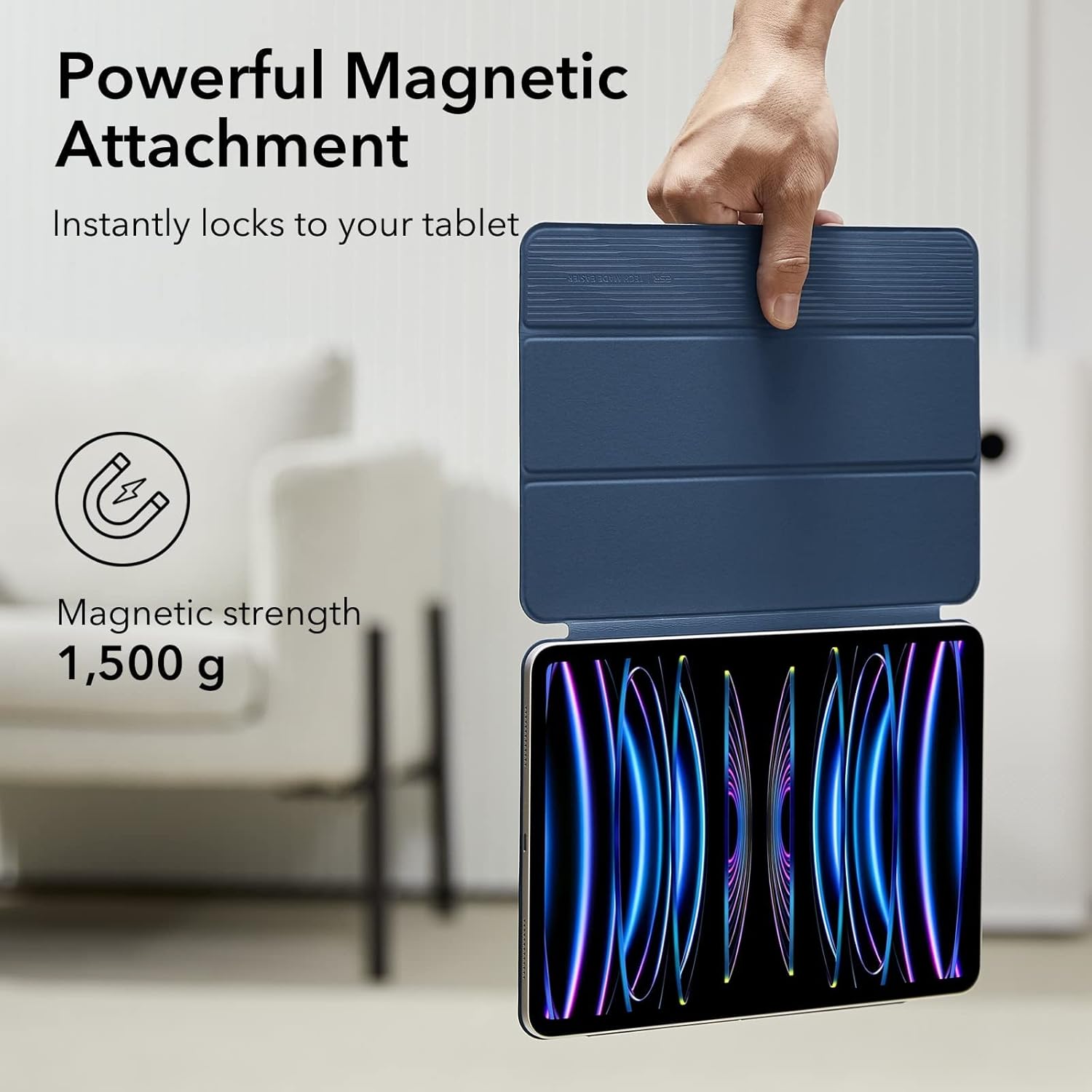 ESR IPAD PRO 11 (2020) REBOUND PENCIL SERIES WITH PENCIL SLOT NAVY BLUE - Image 3