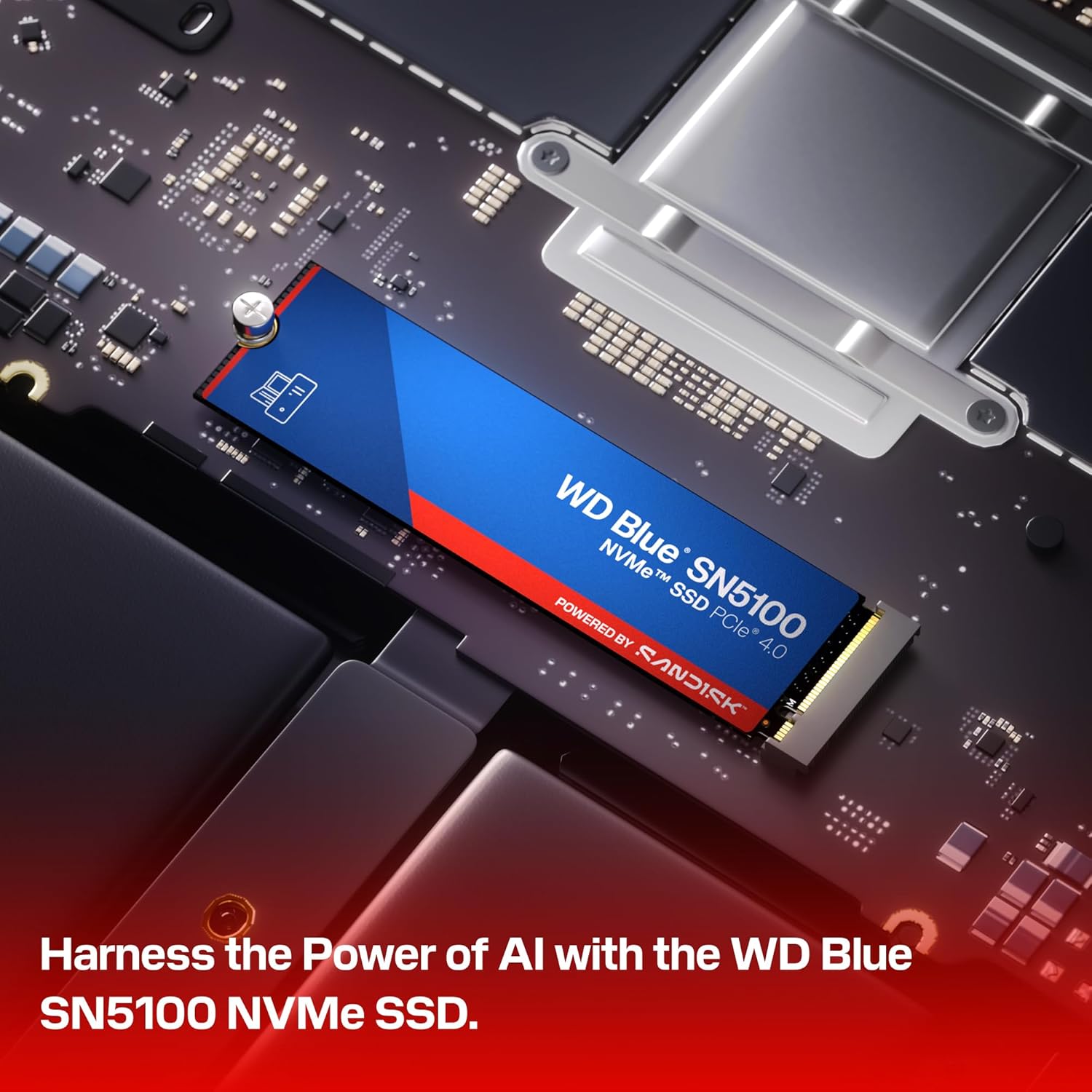 WD BLUE INTERNAL SSD 1TB SN5100 M.2 NVME 2280 PCIE 4.0 7100MB/S WDS100T5B0E - Image 3