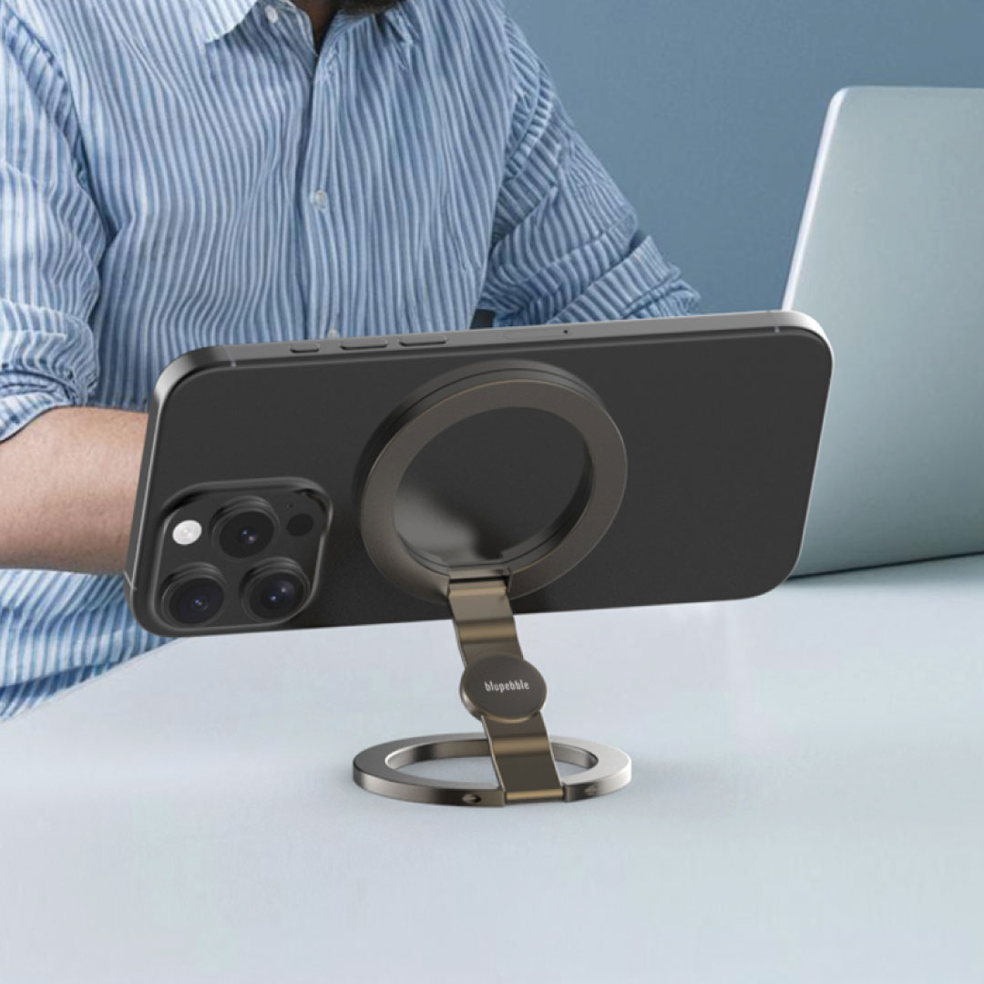 BLUPEBBLE MAGCLICK MAGSAFE COMPATIBLE RING HOLDER GUN METAL BP-MAGCLICK-GM - Image 5