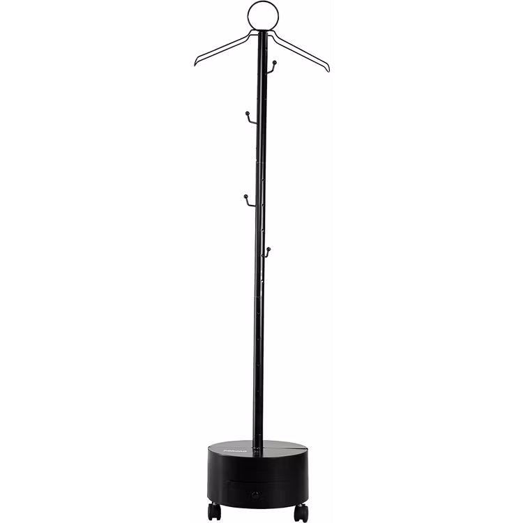PORODO LIFESTYLE ESSENTIA CLOTHING BAKHOUR HANGER WITH STORAGE TRAY & WHEELS BLACK PDLFST212BK - Image 2