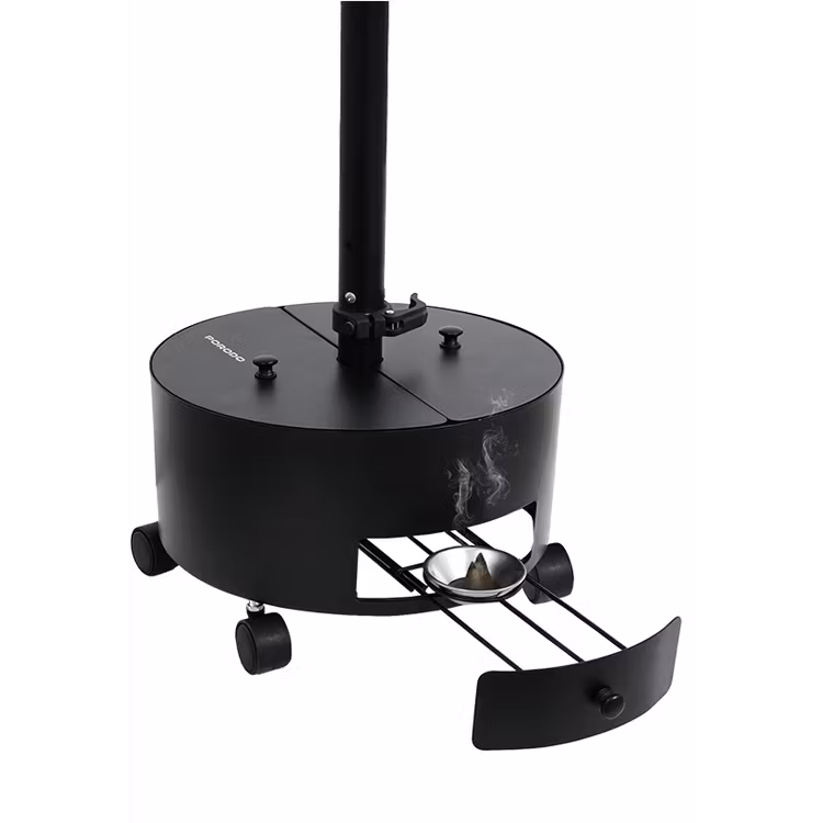 PORODO LIFESTYLE ESSENTIA CLOTHING BAKHOUR HANGER WITH STORAGE TRAY & WHEELS BLACK PDLFST212BK - Image 3