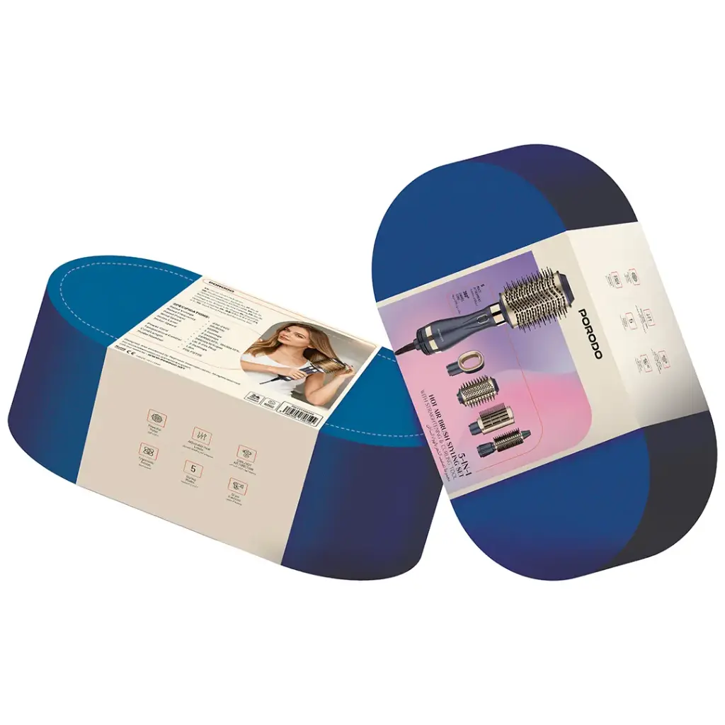 PORODO 5 IN 1 HOT AIR BRUSH STYLING SET BLUE/GOLD PDLFST56BUGD - Image 6