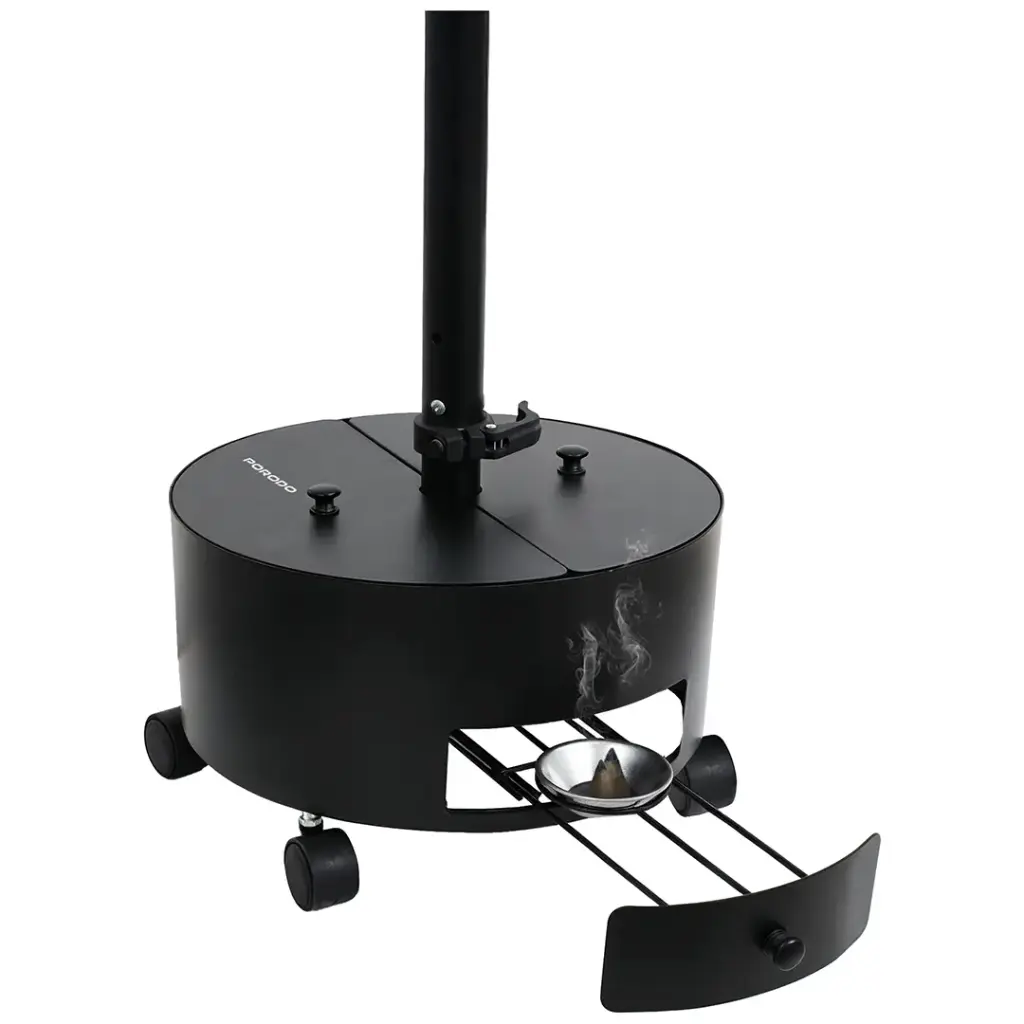 PORODO LIFESTYLE ESSENTIA CLOTHING BAKHOUR HANGER WITH STORAGE TRAY & WHEELS BROWN PDLFST212BR - Image 3