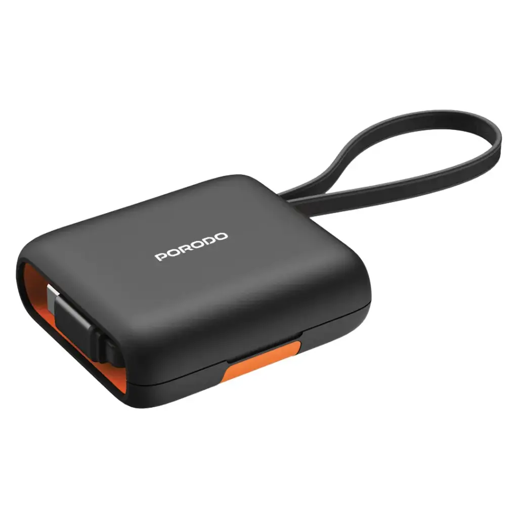 PORODO MULTI FUNCTIONAL TRAVEL DATA CABLE SET ORANGE PDS0013OG - Image 2