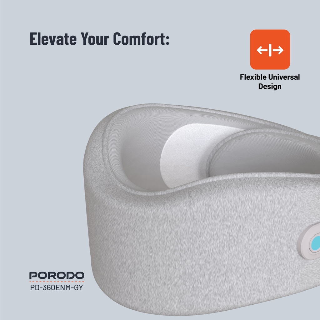 PORODO NECK PILLOW MASSAGER WITH HOT COMPRESS GRAY PD-360ENM-GY - Image 6