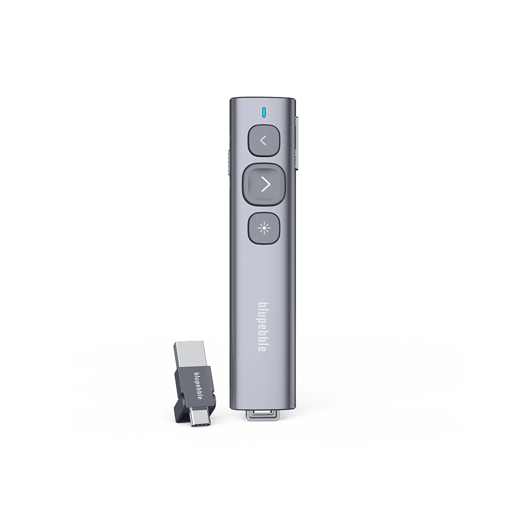 BLUPEBBLE WAND REMOTE BT PRESENTER WITH USB A & USB C RECEIVER GREY BP-WANDBT-GY - Image 2