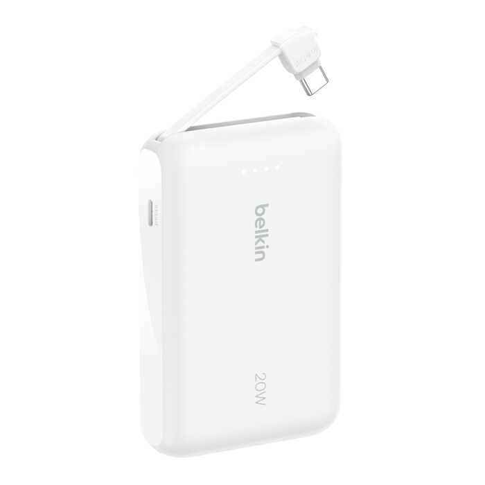 BELKIN BOOST CHARGE POWER BANK 10K WITH INTEGRATED CABLE 20W WHITE BPB021HQWH - Image 2