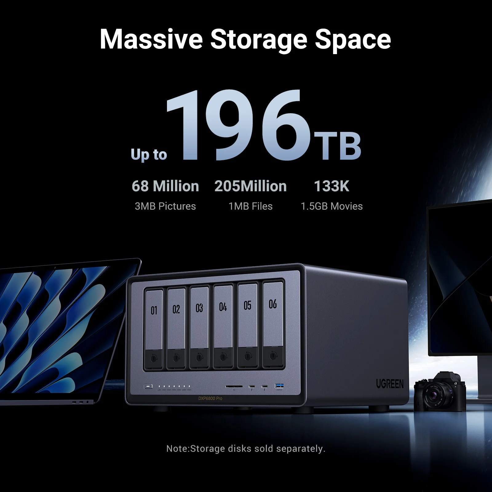UGREEN NASYNC DXP6800 PRO NETWORK ATTACHED STORAGE 25897 - Image 2