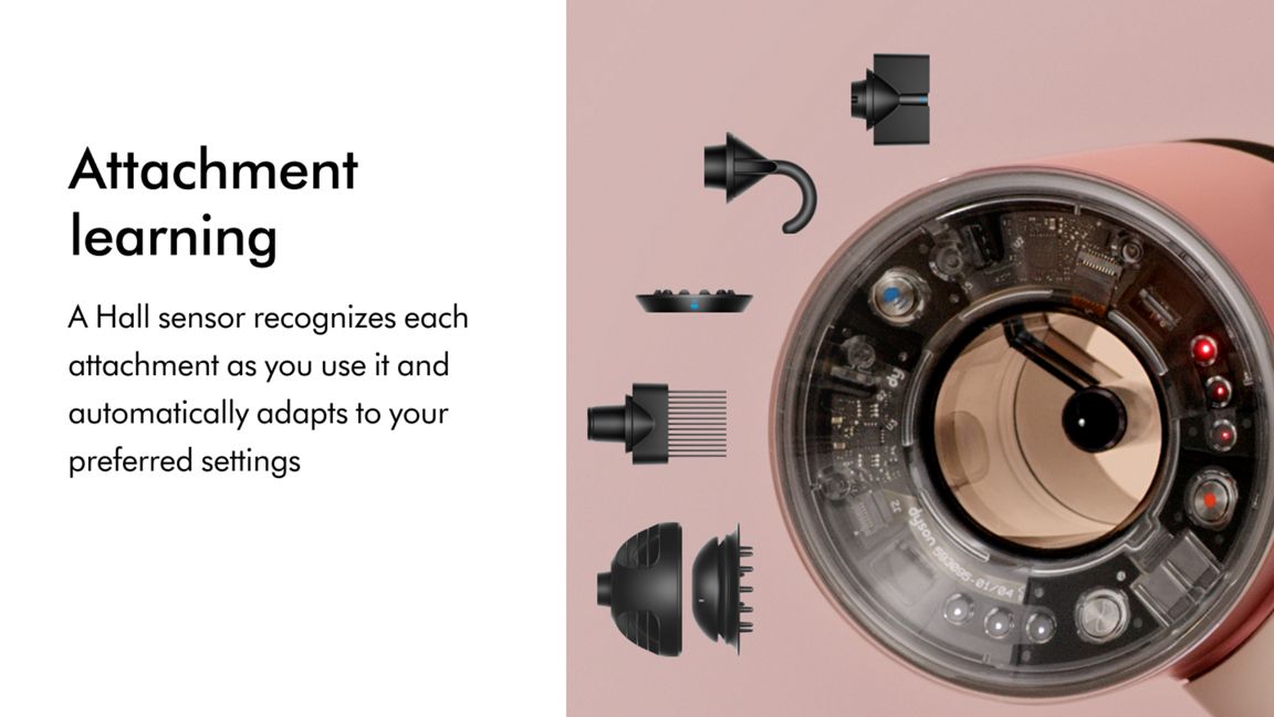 DYSON SUPERSONIC NURAL HAIR DRYER CERAMIC PINK ROSE GOLD HD16 - Image 5