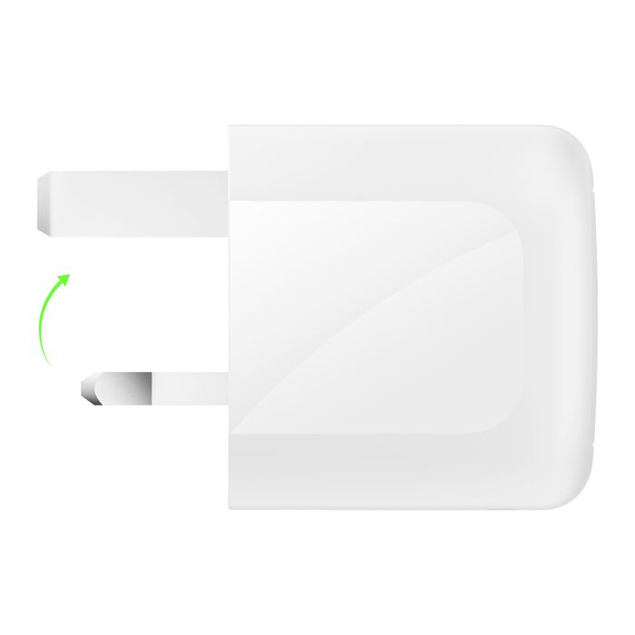 BELKIN BOOST CHARGE PRO DUAL USB C 67W GAN WALL CHARGER WHITE WCH020MYWH - Image 2