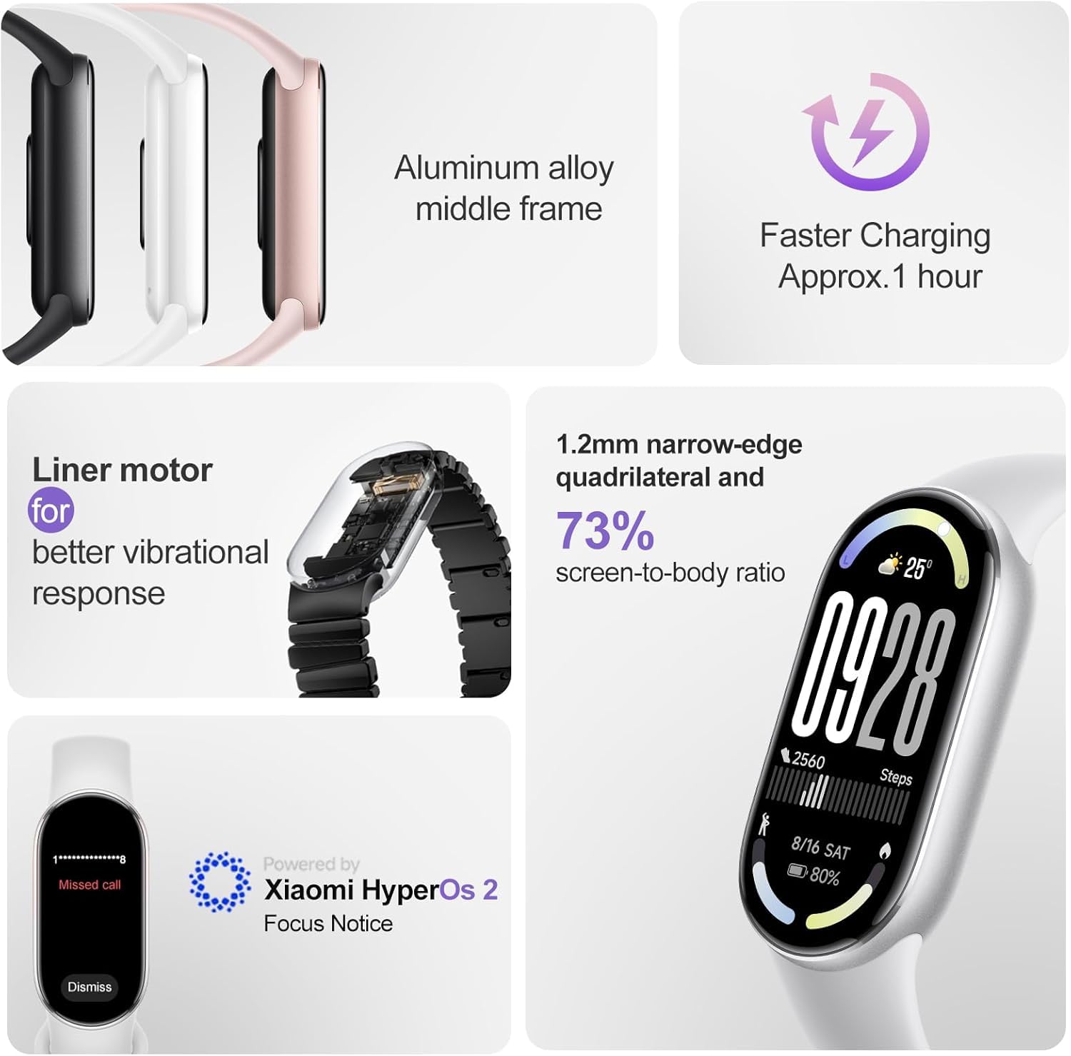 XIAOMI SMART BAND 10 CERAMIC EDITION PEARL WHITE - Image 2