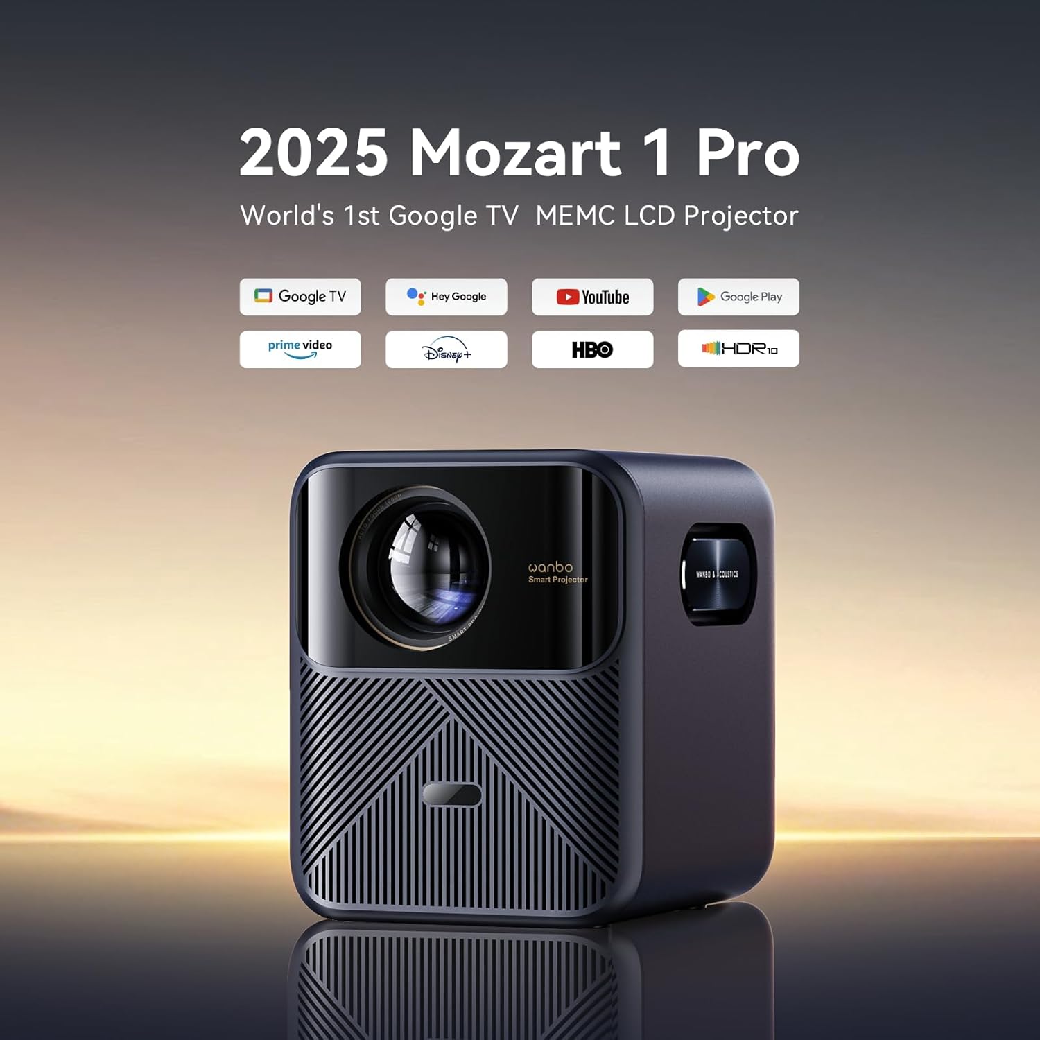 WANBO MOZART 1 PRO PROJECTOR (UPGRADED 2025) 1920X1080 FULLHD 1200 LUMEN WITH ANDROID TV DARK BLUE - Image 7