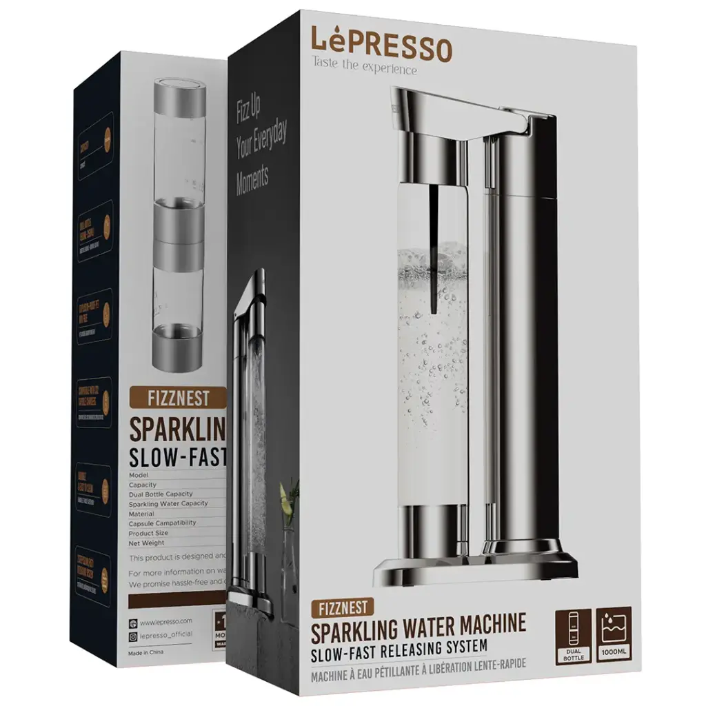 LEPRESSO FIZZNEST SPARKLING WATER MACHINE SILVER LPCFFSSM0097-SL - Image 2