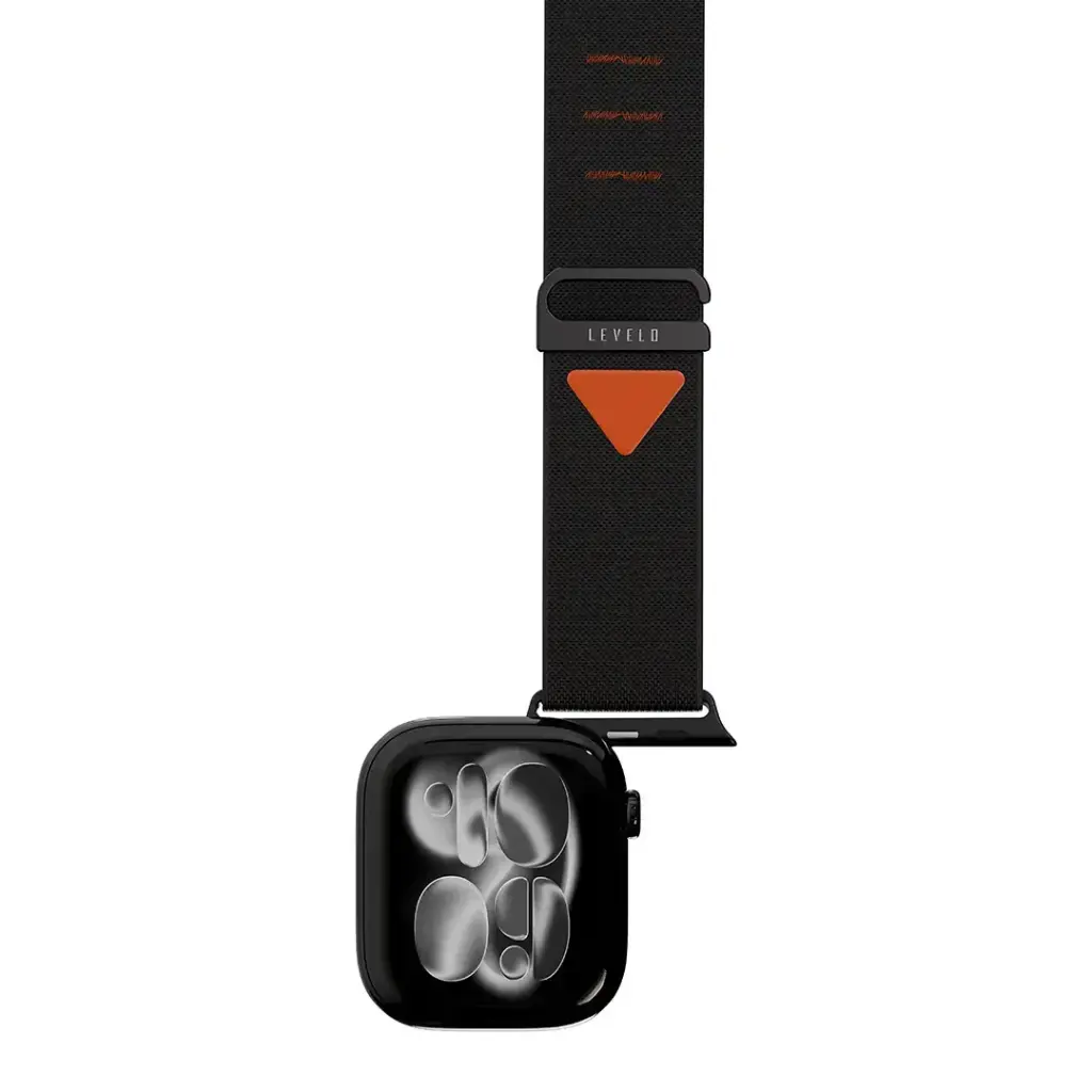 LEVELO YORK NYLON WATCH STARP BLACK LVLYRKWS49BK - Image 2