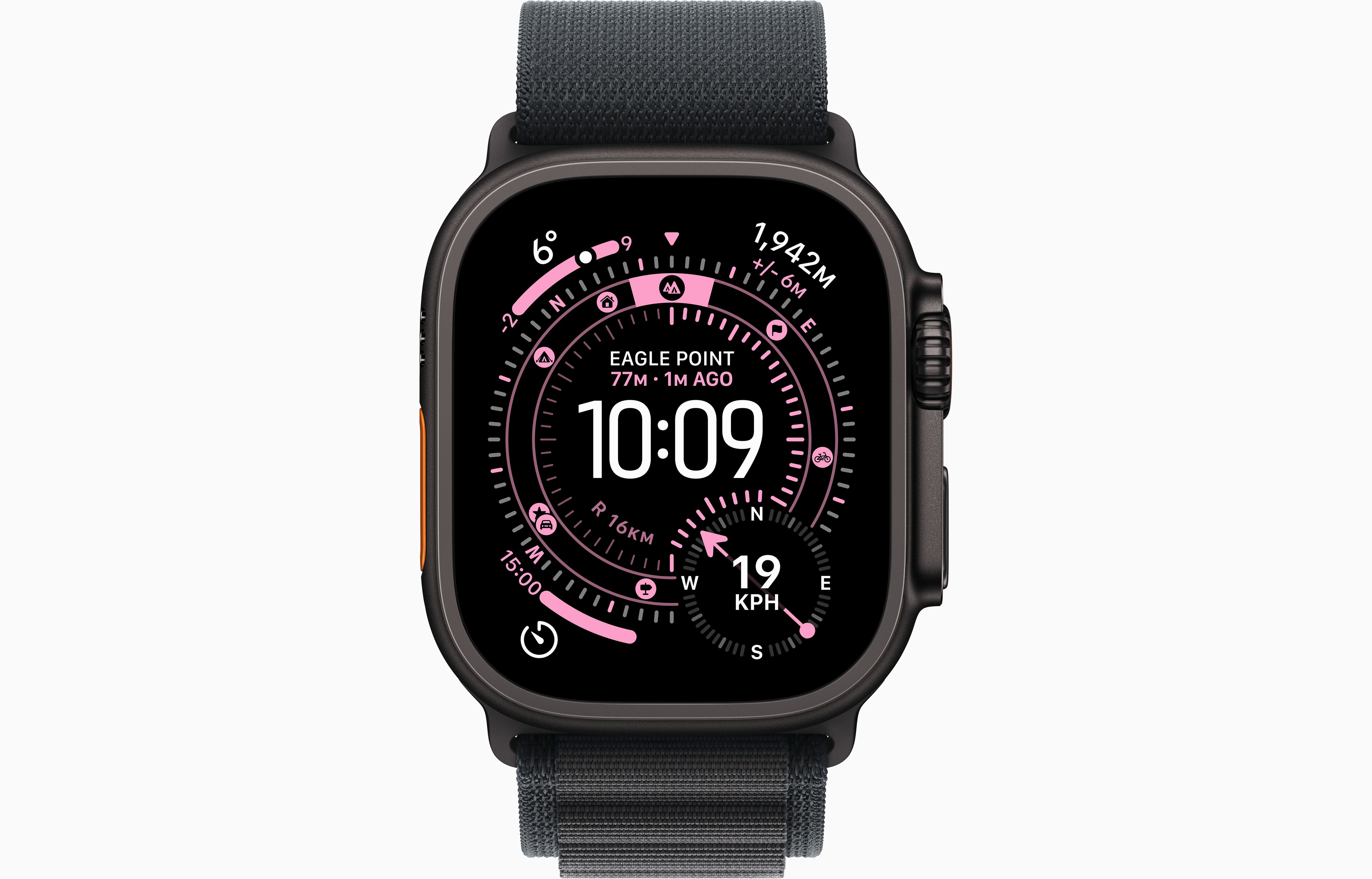 APPLE WATCH ULTRA 3 GPS + CELLULAR 49MM BLACK TITANIUM CASE WITH BLACK ALPHINE LOOP BAND SMALL MF0Q4 - Image 2