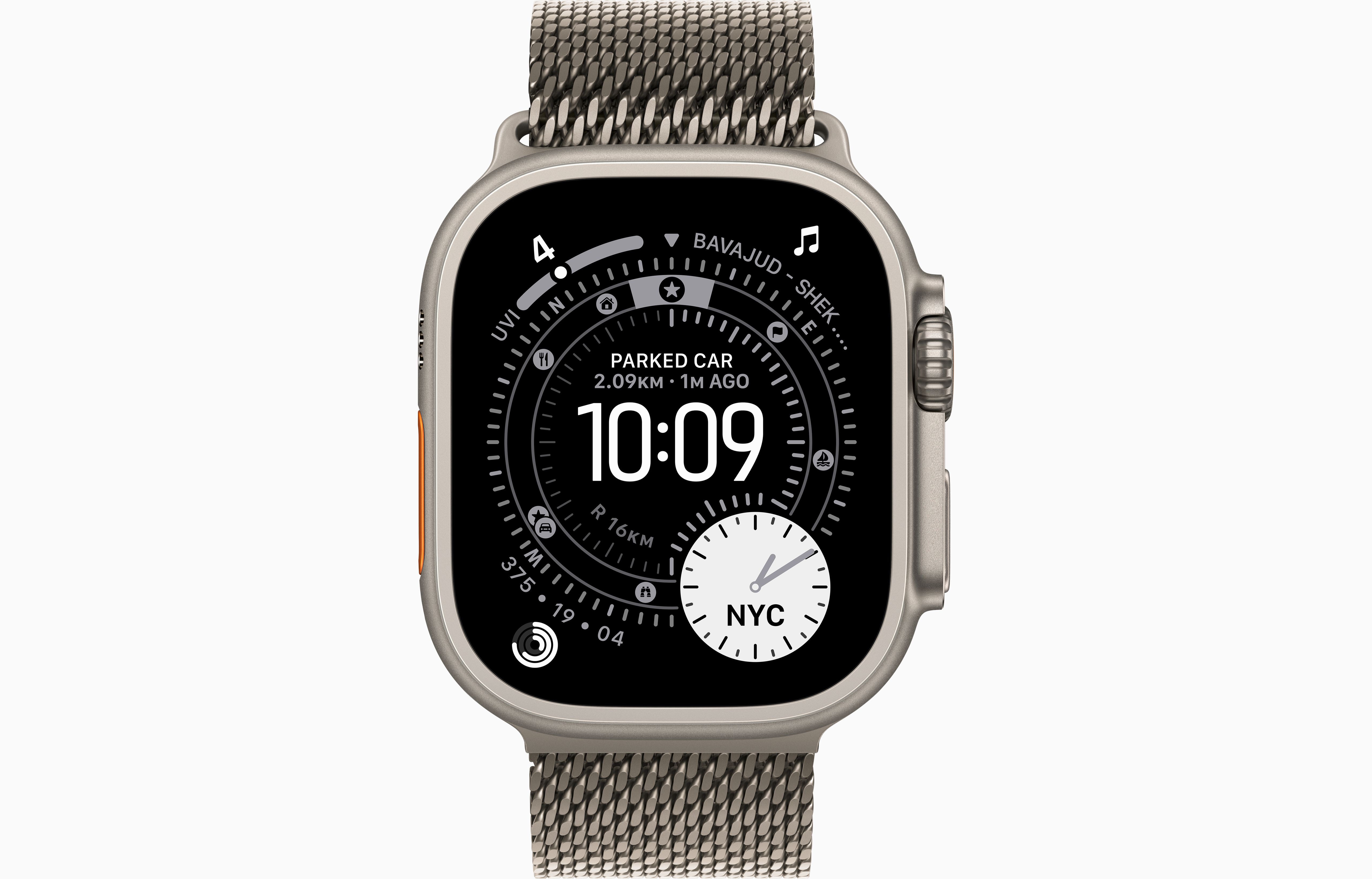 APPLE WATCH ULTRA 3 GPS + CELLULAR 49MM NATURAL TITANIUM CASE WITH NATURAL MILANESE LOOP BAND LARGE MF0E4 - Image 2