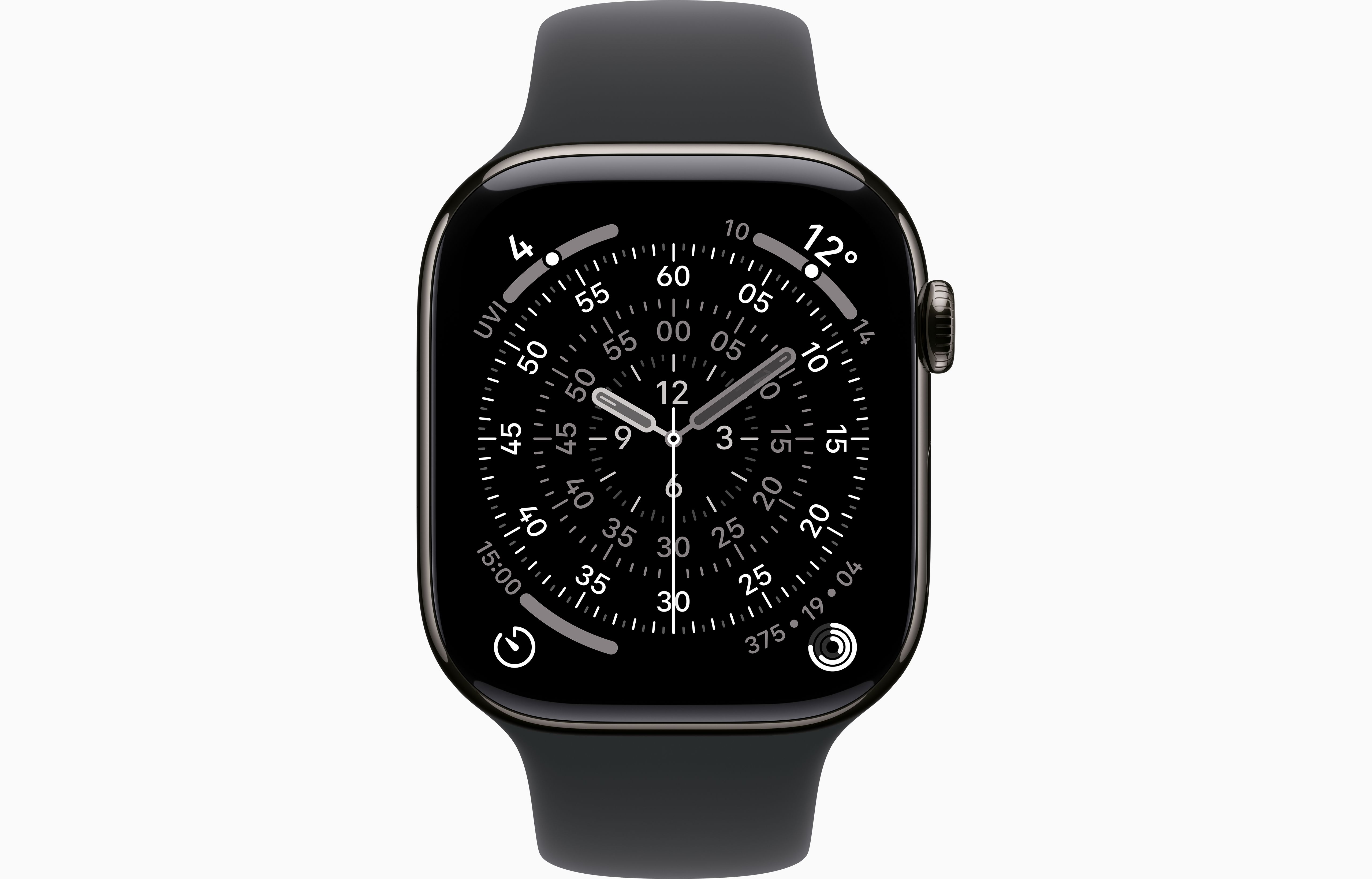 APPLE WATCH SERIES 11 GPS + CELLULAR 46MM SLATE TITANIUM CASE WITH BLACK SPORT BAND ML MFD24 - Image 2
