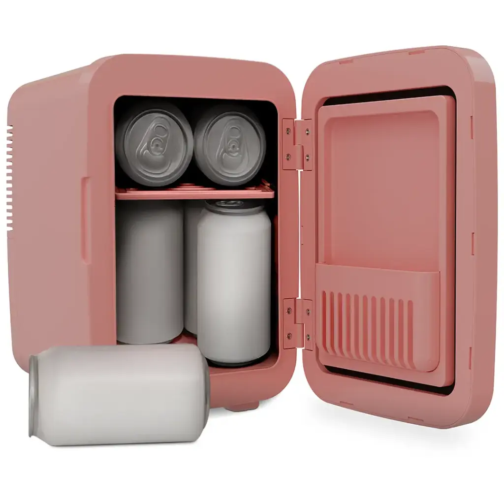 PORODO FROSTLITE COOLING MINI MAKEUP FRIDGE LED MIRROR PINK PDLFSTC4PK - Image 2