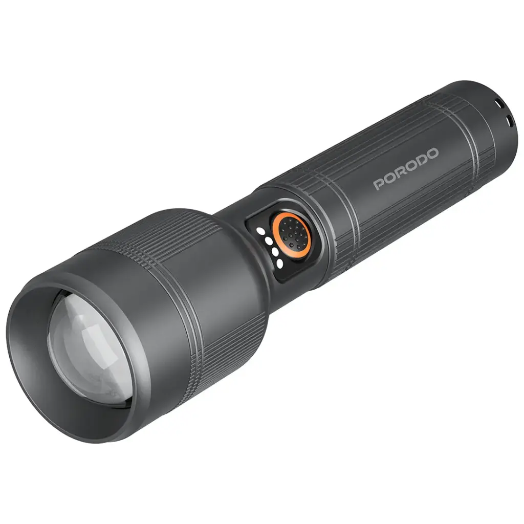 PORODO LIFESTYLE LUMALITE 2500 RECHARGEBLE FLASHLIGHT GRAY PDFL5102GY - Image 4