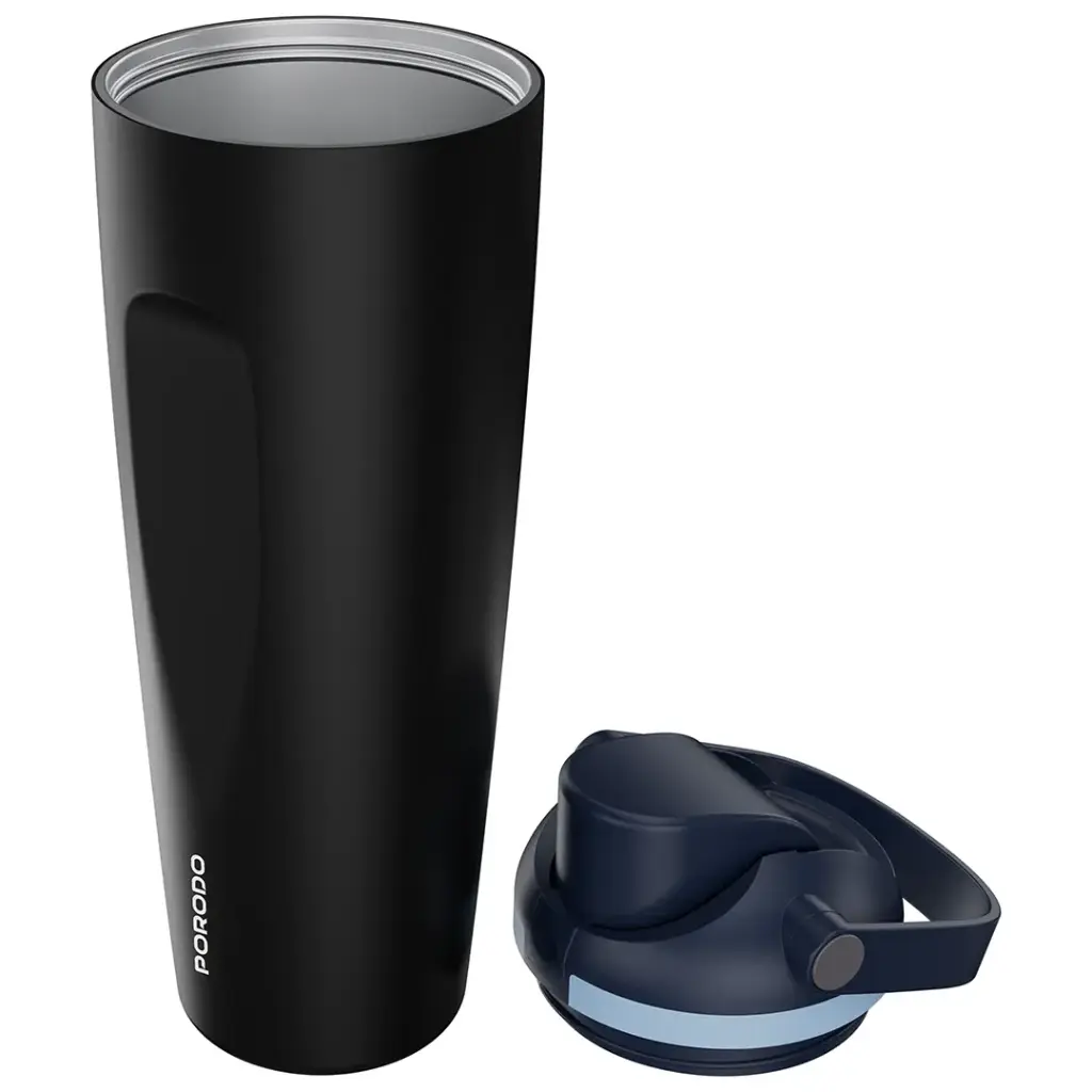 PORODO LIFESTYLE STAINLESS STEEL DOUBLE WALLED BOTTLE BLACK PDLFST1796BK - Image 3