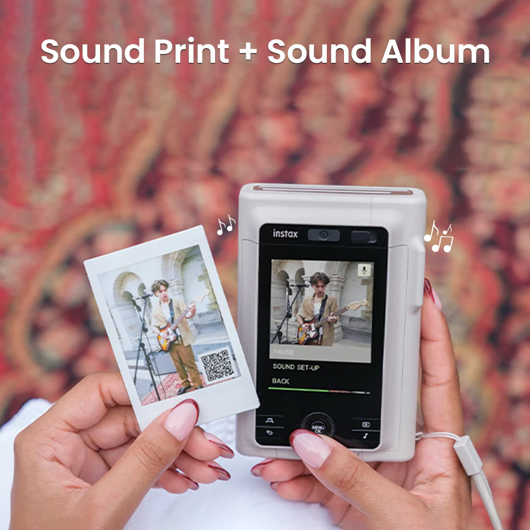 FUJIFILM INSTAX MINI LIPLAY PLUS HYBRID INSTANT CAMERA SAND BEIGE - Image 3