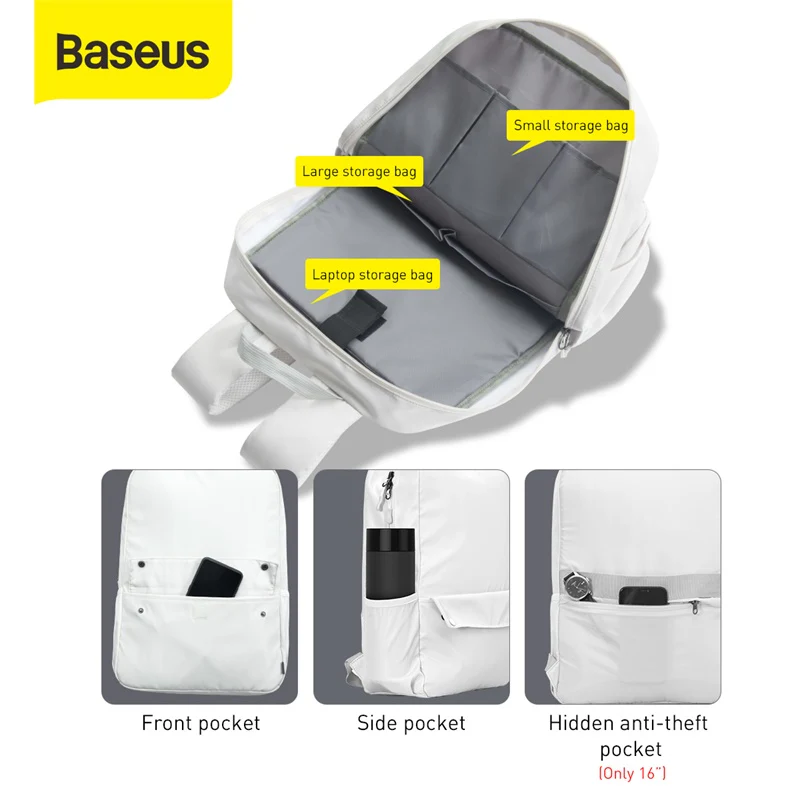 BASEUS BASICS SERIES 13 COMPUTER BACKPACK BUFF LBJN-E02 - Image 3
