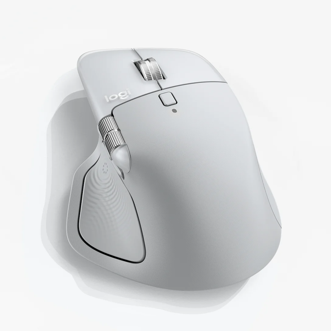 LOGITECH MX MASTER 4 WIRELESS MOUSE FOR MAC WHITE SILVER 910-007576 - Image 2