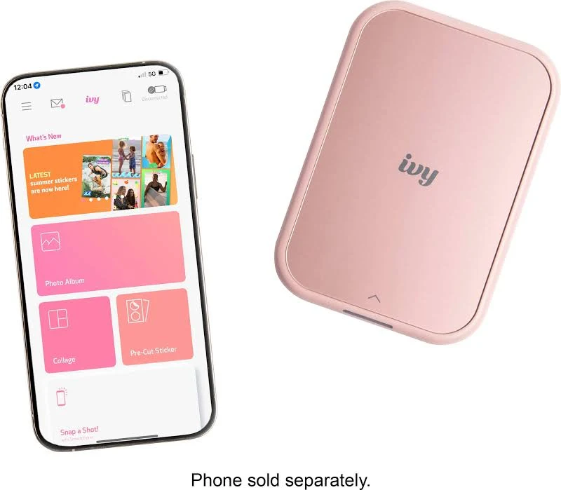 CANON Ivy 2 PORTABLE PHOTO PRINTER ROSE GOLD EZ2-6061 - Image 7