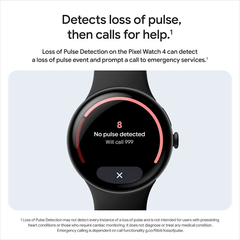 GOOGLE PIXEL WATCH 4 45MM WIFI WITH PORCELAIN ACTIVE BAND POLISHED SILVER ALUMINUM CASE - Image 7