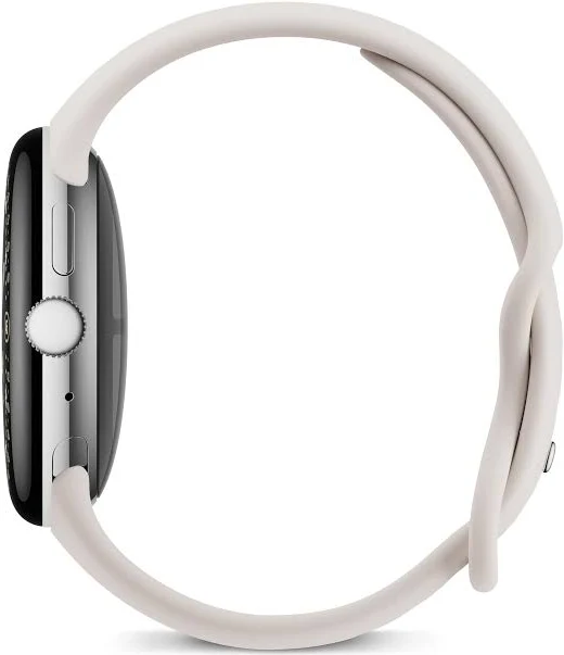 GOOGLE PIXEL WATCH 4 45MM WIFI WITH PORCELAIN ACTIVE BAND POLISHED SILVER ALUMINUM CASE - Image 2
