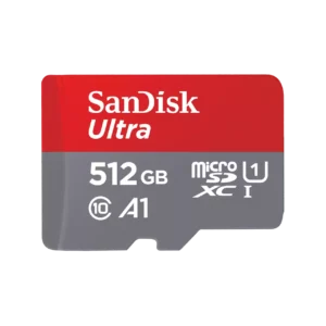 SANDISK ULTRA A1 MICROSDXC UHS-I CARD WITH ADAPTER 512GB SPEED UP TO 150 MBS SDSQUAC-512G-GN6MA