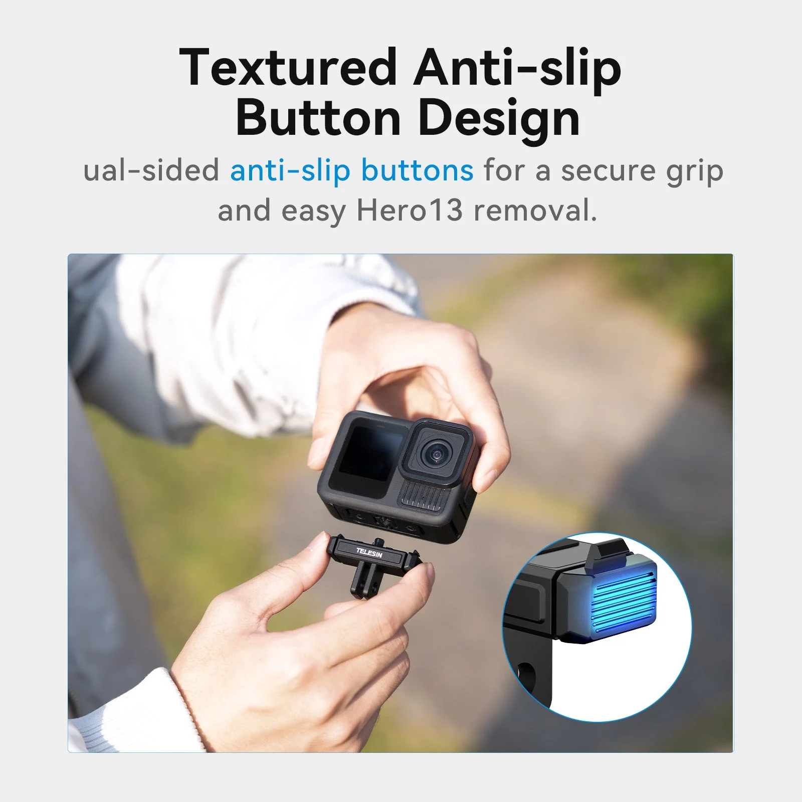 TELESIN GOPRO HERO 13 MAGNETIC RELEASE MOUNT S7-JBK-08-TGP - Image 4