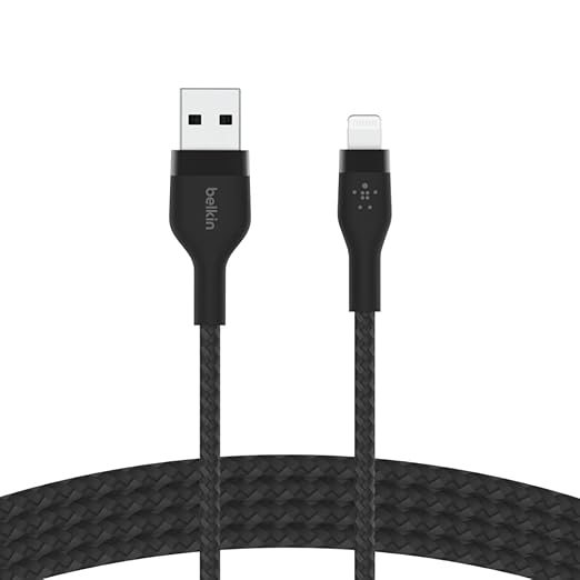 BELKIN BOOST CHARGE PRO FLEX USB A CABLE WITH LIGHTNING CONNECTOR BLACK CAA010BT3MBK - Image 3