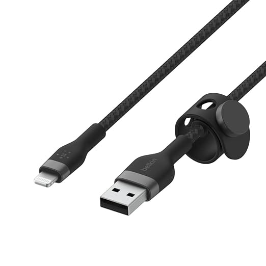 BELKIN BOOST CHARGE PRO FLEX USB A CABLE WITH LIGHTNING CONNECTOR BLACK CAA010BT3MBK - Image 4