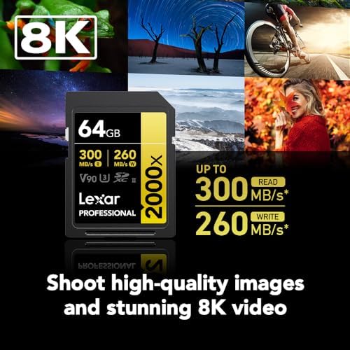LEXAR PROFESSIONAL 2000X SDHC/SDXC UHS-II CARDS 300MBPS-64GB LSD2000064G-BNNNG - Image 2