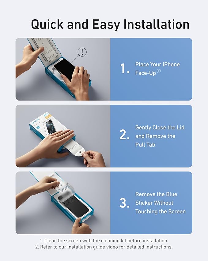 ANKER IPHONE 16 PRO EASY FIT SCREEN PROTECTOR KIT HD 2-PACK A720AH0A - Image 7