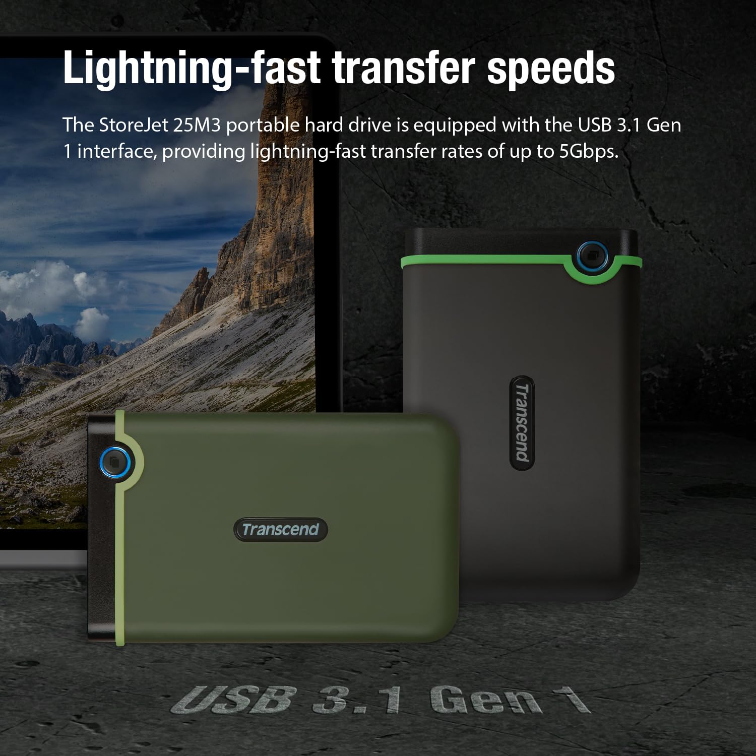 TRANSCEND 2TB EXTERNAL HDD M3S USB 3.0 BLACK TS2TSJ25M3S - Image 7
