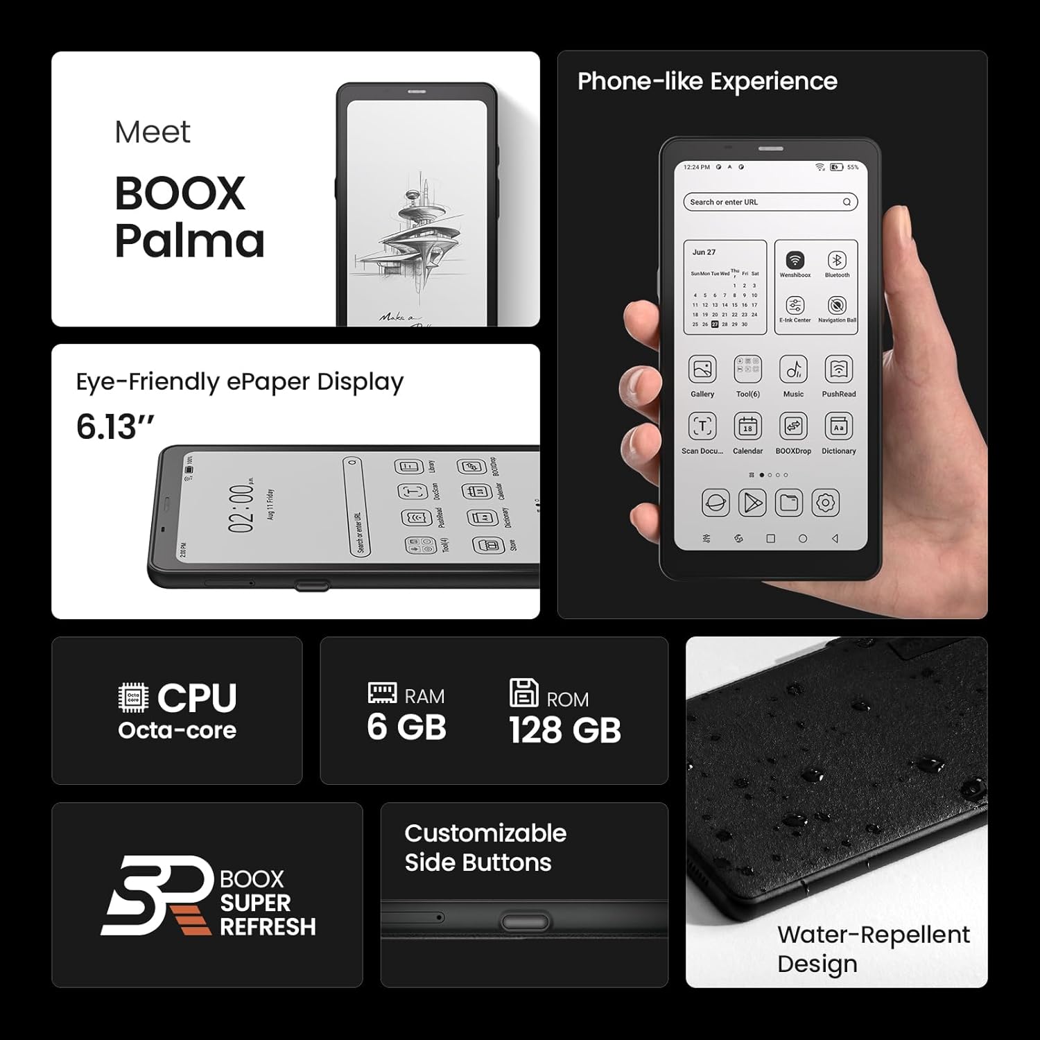 BOOX PALMA 2 PRO 6.13 INCH 8GB 128GB COLOR MOBILE EPAPER READER WHITE - Image 7