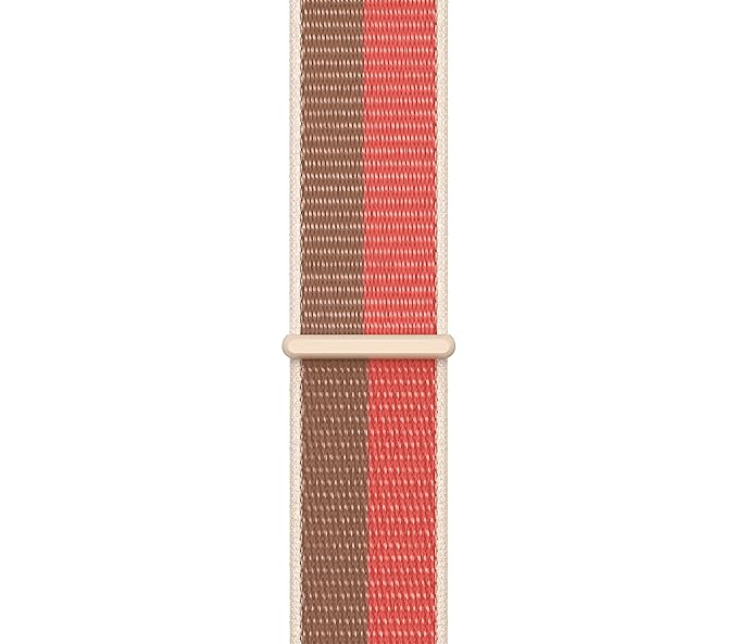 APPLE IWATCH 45MM PINK POMELO/TAN SPORT LOOP BAND ML303 - Image 2