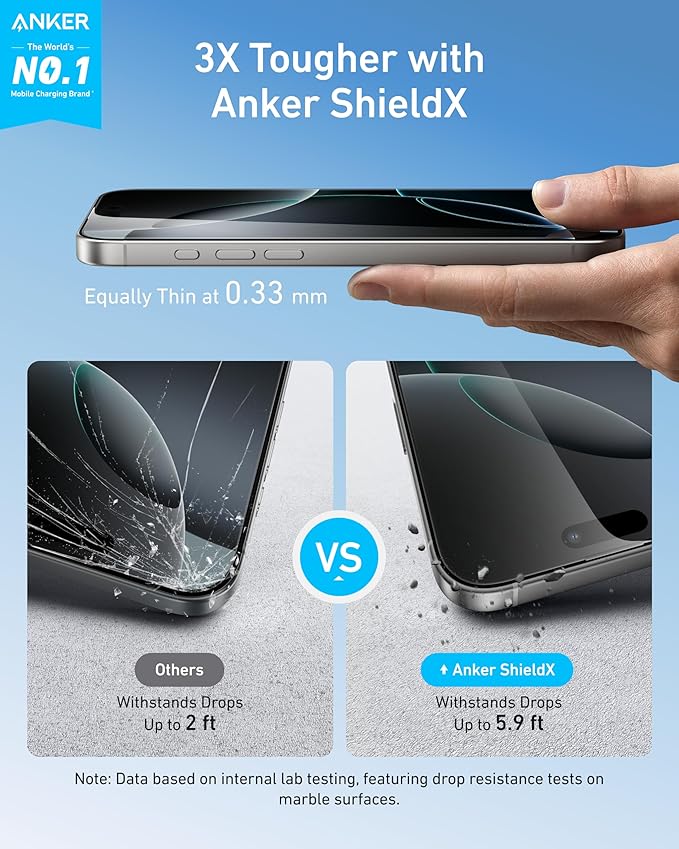 ANKER IPHONE 16 PRO EASY FIT SCREEN PROTECTOR KIT HD 2-PACK A720AH0A - Image 3