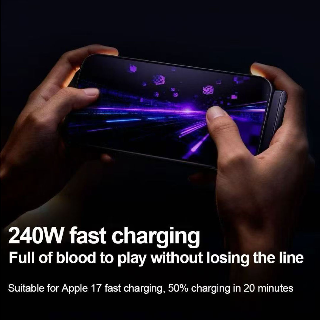 BLUPEBBLE POWERFLOW AXIS USB-C TO USB-C 240W BRAIDED CABLE W STAND GRAY BP-PFAXIS1.2M240W-GY - Image 6