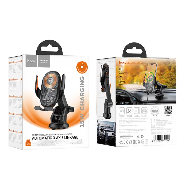 HOCO AUTOMATIC 3-AXIS 15W CHARGING BLACK HW34 - Image 9