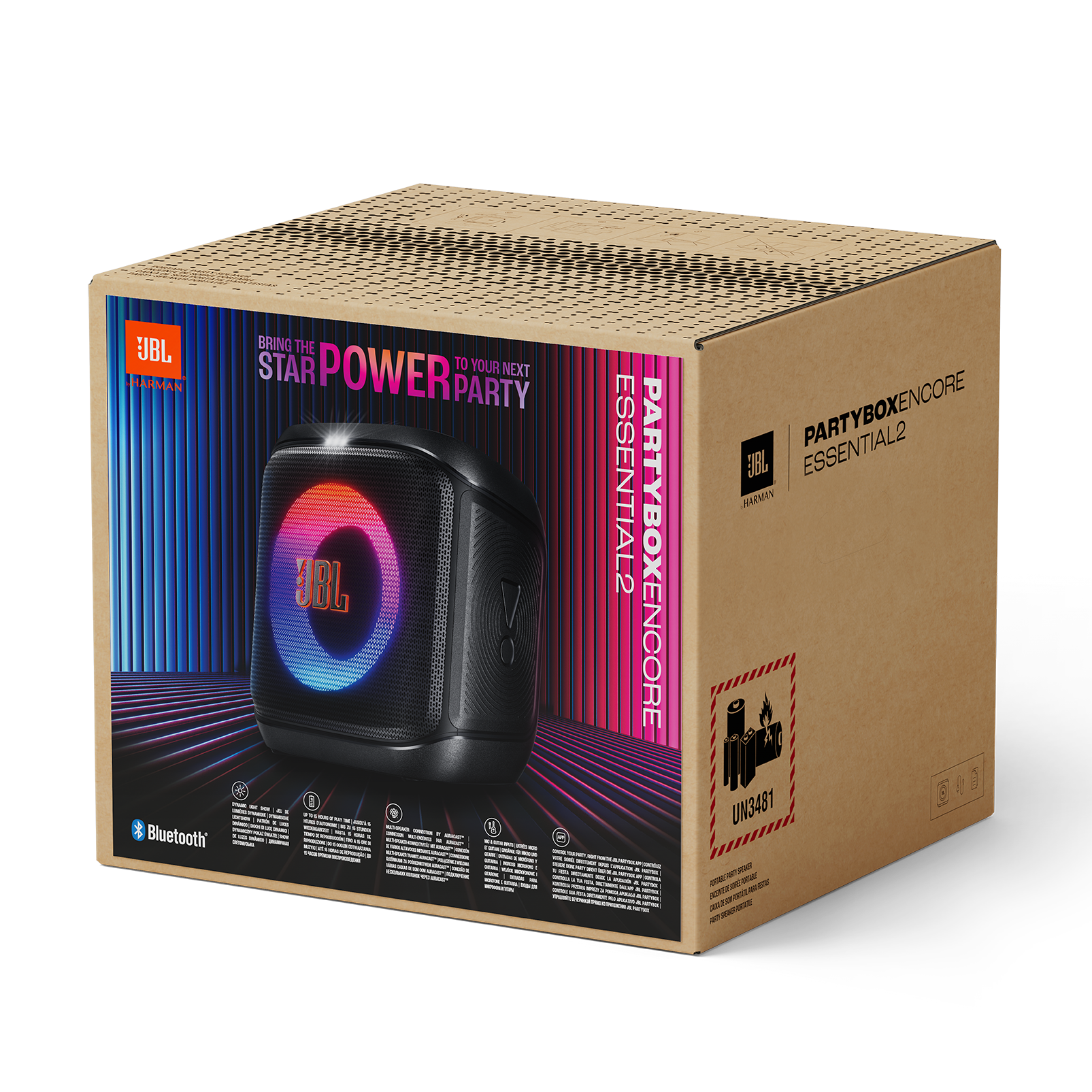 JBL PARTYBOX ENCORE ESSENTIAL 2 BLUETOOTH SPEAKER BLACK - Image 8
