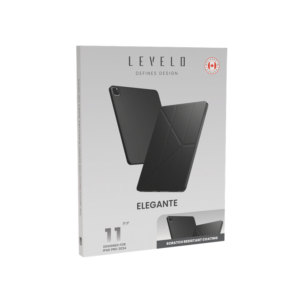 LEVELO ELEGANTE IPAD AIR PRO 13 SCRATCH RESISTANT COATING CASE BLACK LVLELGP1324BK - Image 2