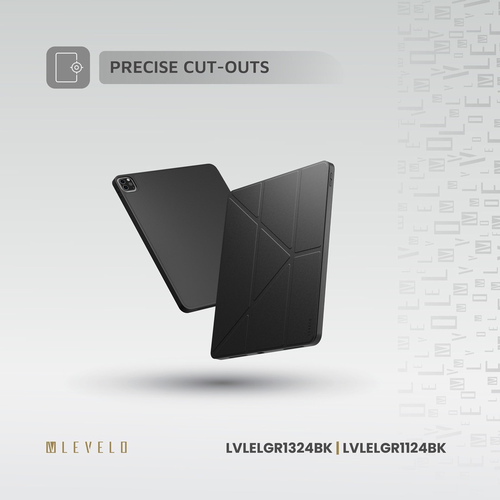 LEVELO ELEGANTE IPAD AIR PRO 13 SCRATCH RESISTANT COATING CASE BLACK LVLELGP1324BK - Image 7