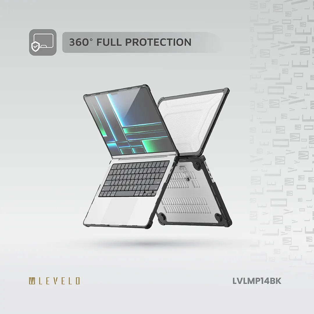 LEVELO ESPECTRO MACBOOK PRO 13.3 INCH CASE BLACK LVLMP13BK - Image 5