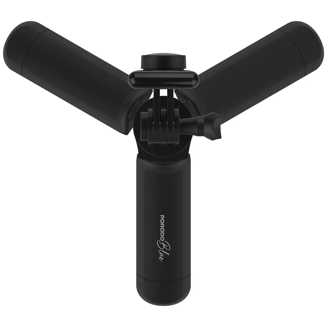 PORODO BLUE FLEXI TRIPOD SELFIE STICK WITH FOLDABLE TRIPOD BLACK PBS03SSTBK - Image 9