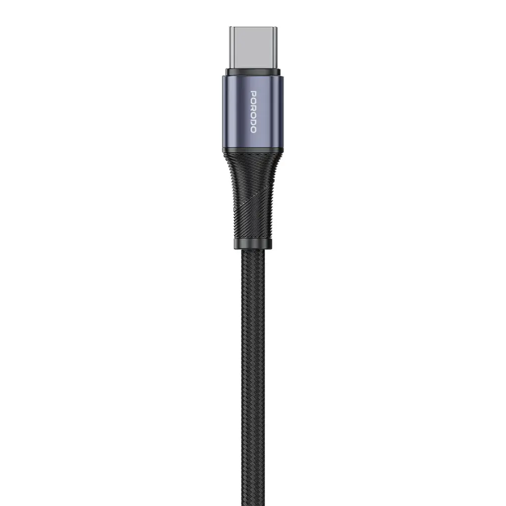 PORODO GAN 65W MULTI PORT WALL CHARGER WITH TYPE C TO TYPE C CABLE BLACK PDFWCH071CBK - Image 4