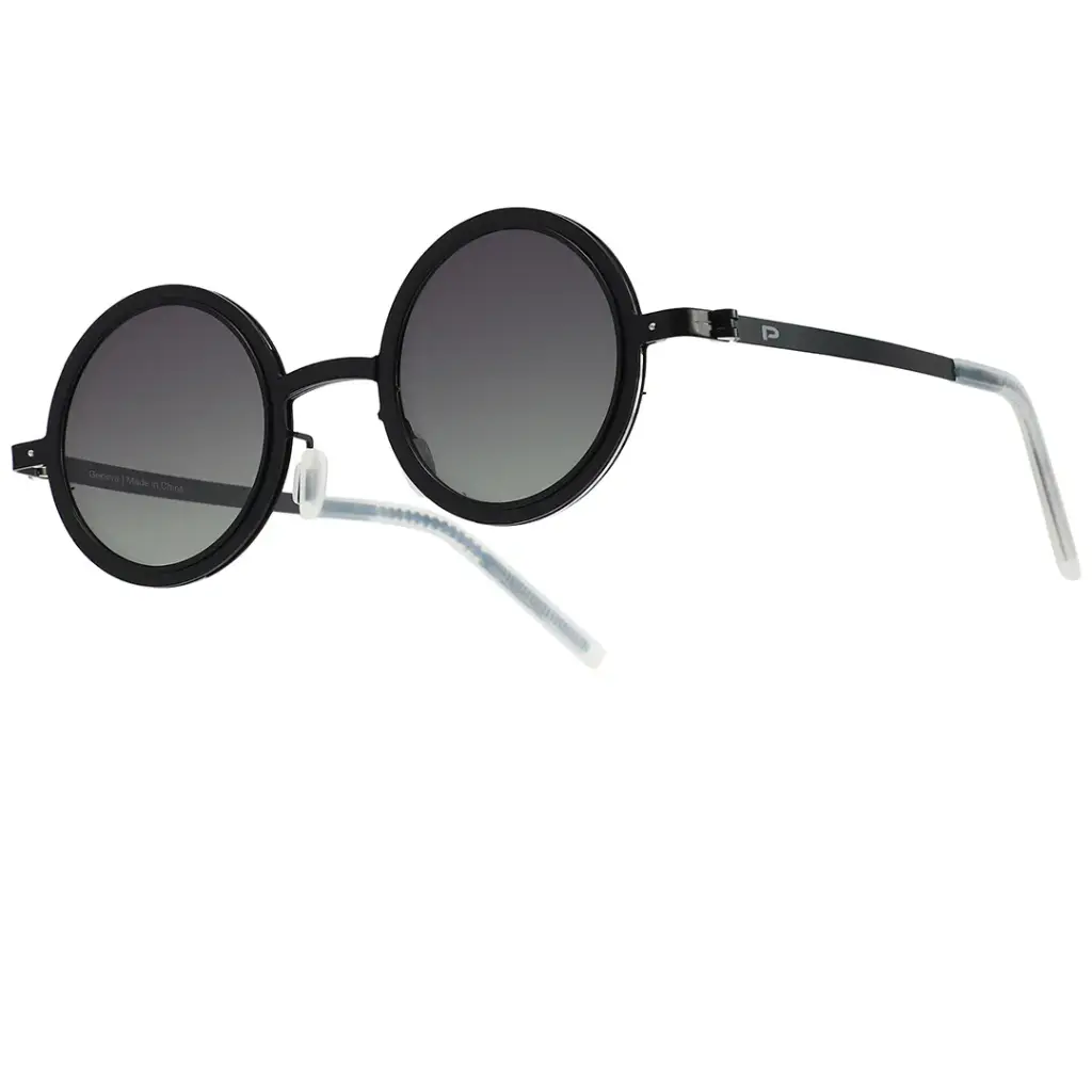 PORODO LIFESTYLE GENEVA ROUND FRAME SUNGLASSES BLACK PDLFST5200BK - Image 3